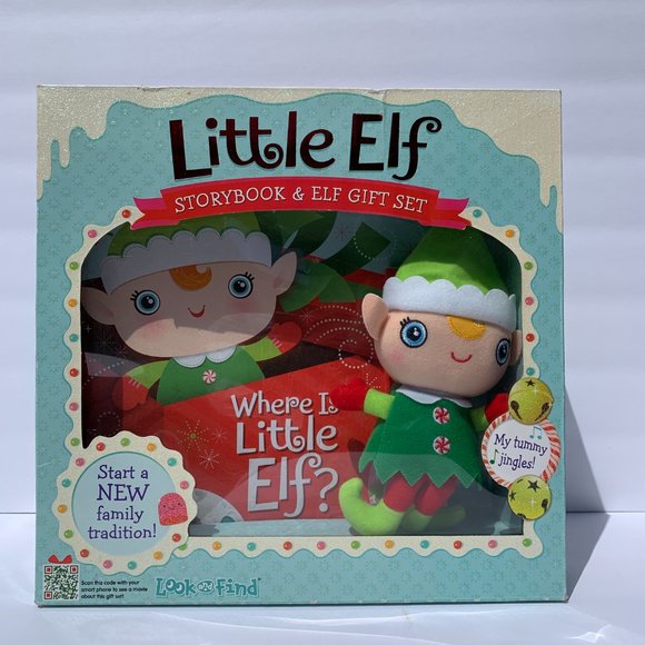 Little Elf Storybook & Elf Gift Set Elf Jingle Bell Doll Plush In Box NEW - Picture 2 of 12